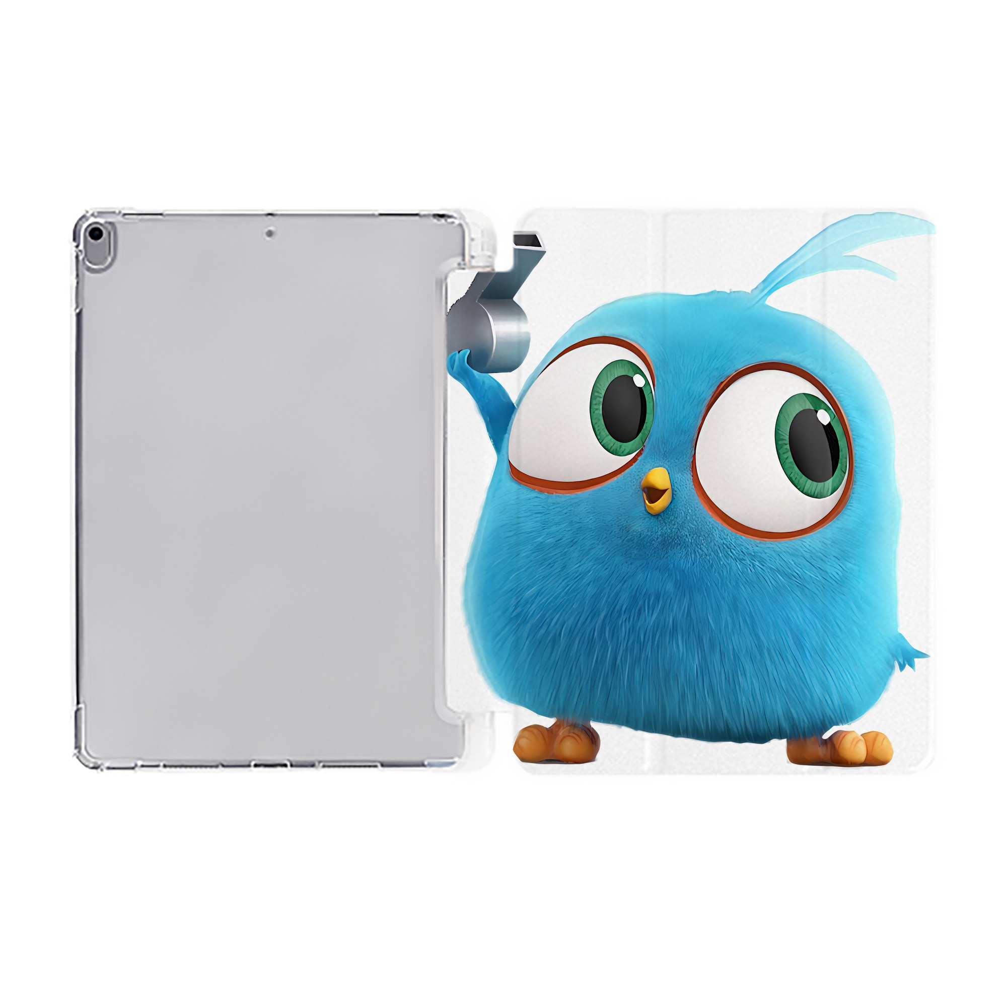 （画像用） Angry Birds アングリーバード IPad ケース ペン収納付き 三つ折りスタンド PUレザー×シリコン 対応機種9.5/10.5/10.9インチ